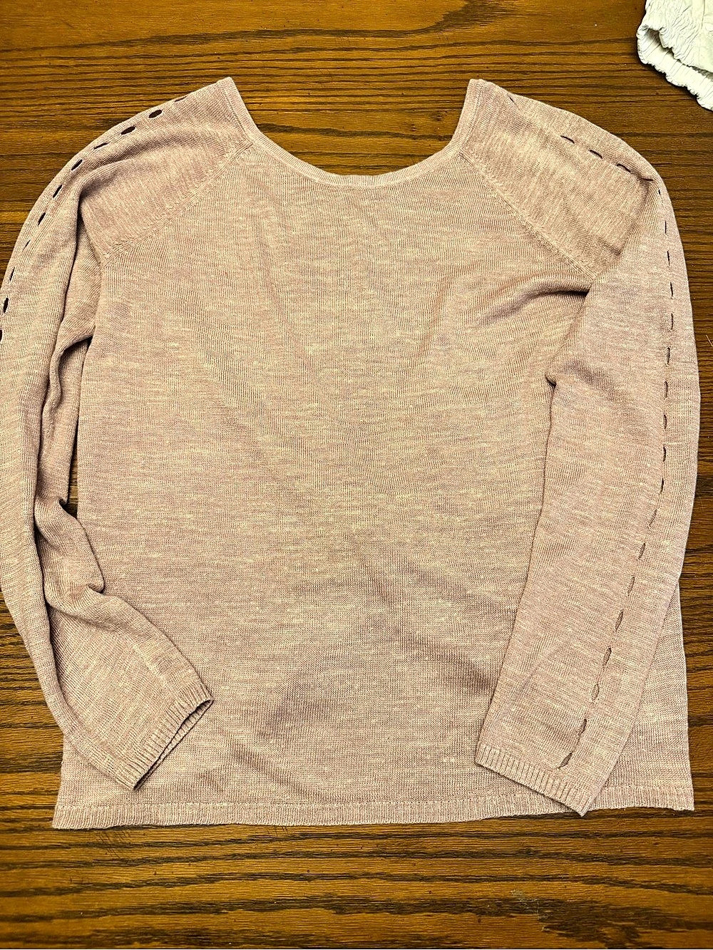Lululemon Twist Back-to-Front Pullover Pink Knit Sweater